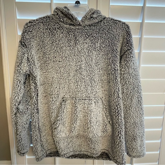 32 Degrees Gray Sherpa Hoodie - Picture 2 of 4
